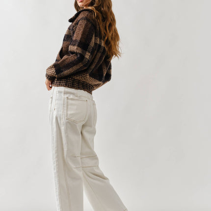 Plaid Button Up Sweater
