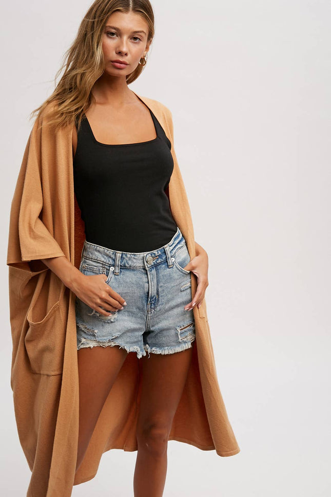 Soft Yarn 3/4 Sleeve oversized cardigan