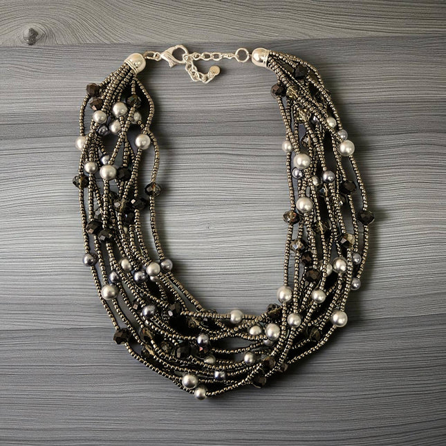 Hematite Seed Bead Necklace
