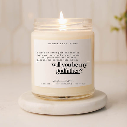 Extra Pair of Hands Will You Be My Godfather Soy Candle