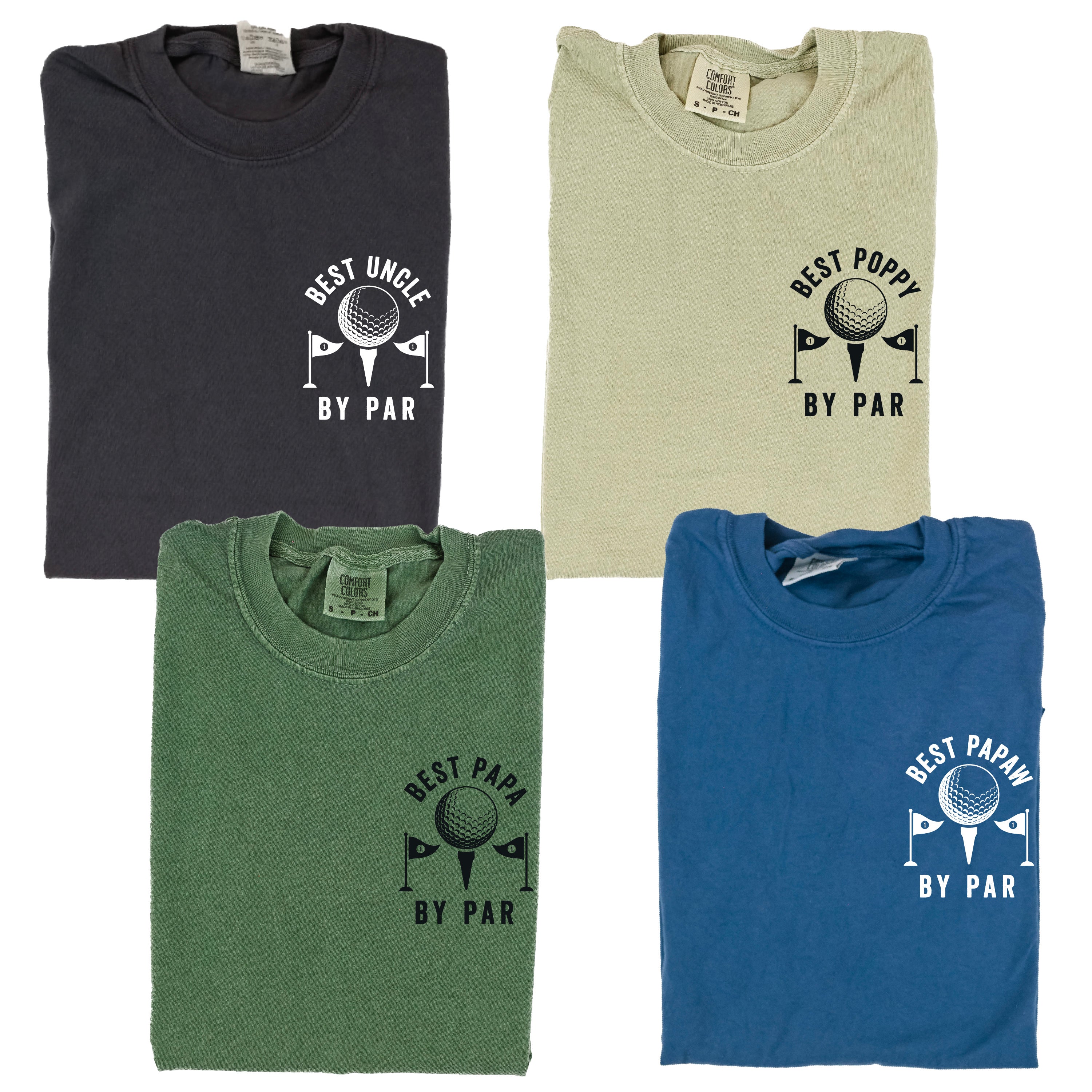 "Best _____ By Par" (pocket) - (Choose Your Name) - Comfort Colors Tee
