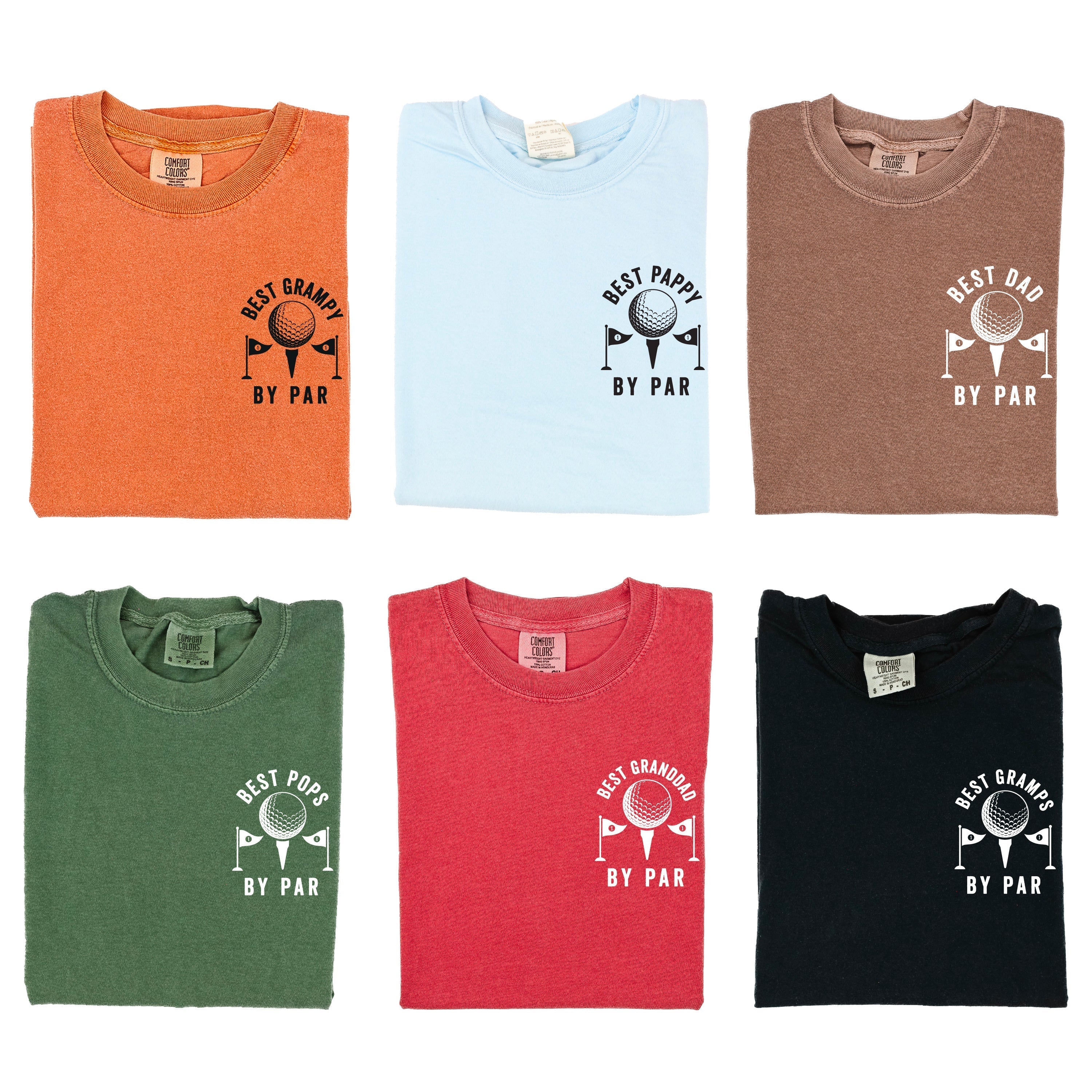 "Best _____ By Par" (pocket) - (Choose Your Name) - Comfort Colors Tee