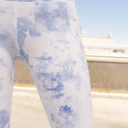 Blue Tie-Dye Legging