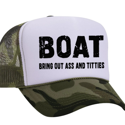 BOAT Bring Out Ass and Titties Adult Otto Foam Trucker Hat