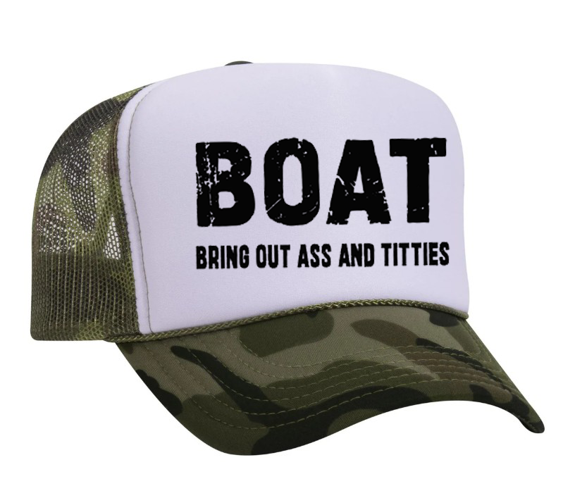 BOAT Bring Out Ass and Titties Adult Otto Foam Trucker Hat