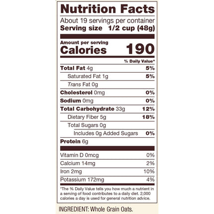 Oats, Quick Rolled, Organic, Gluten-Free, Bob's Red Mill