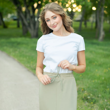 Bradi Side Zipper Athletic Midi Skirt