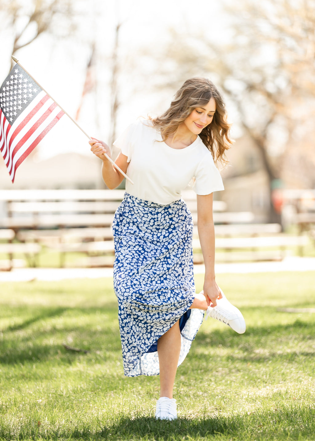 Braylyn Floral Midi Skirt - FINAL SALE