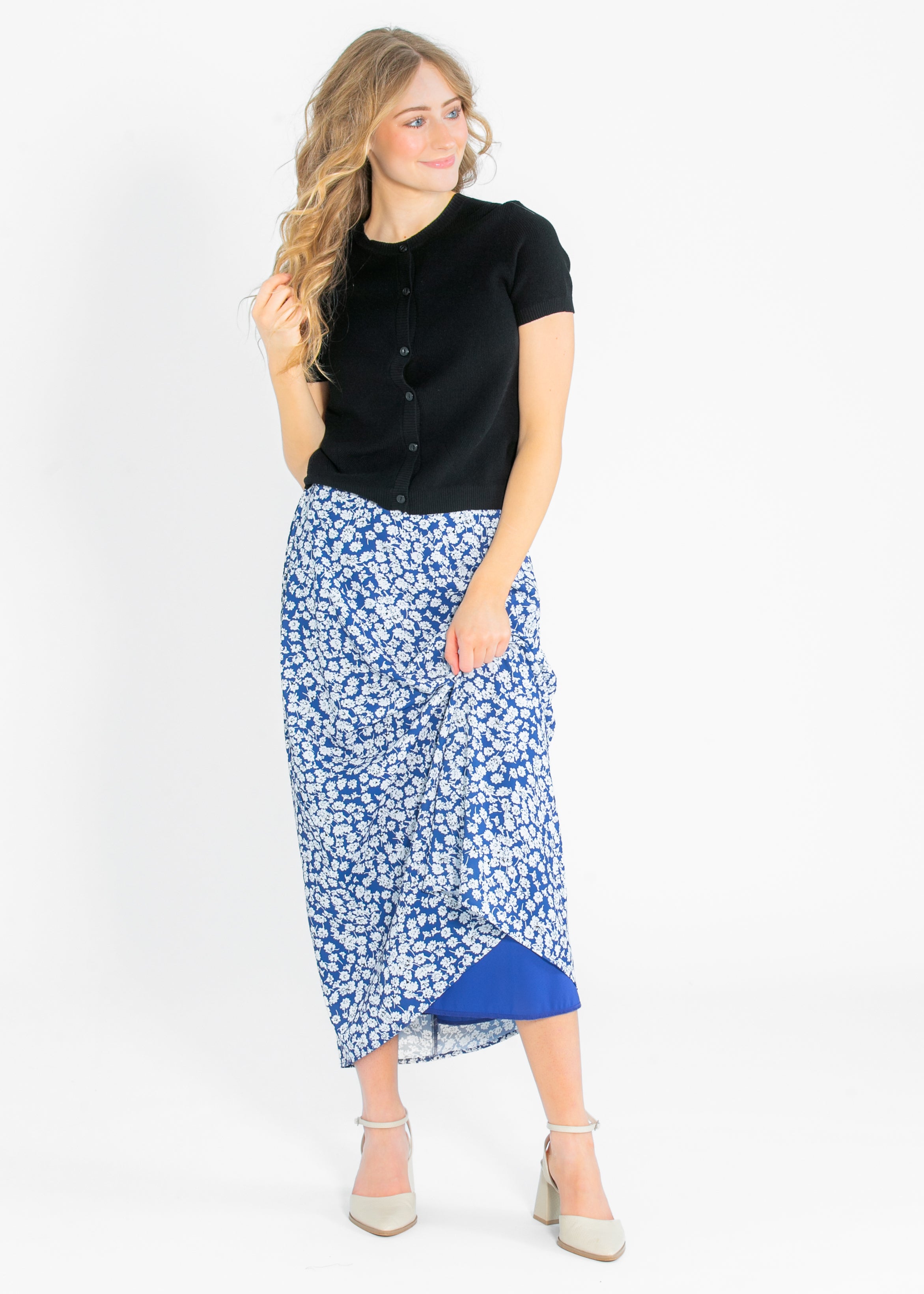 Braylyn Floral Midi Skirt - FINAL SALE