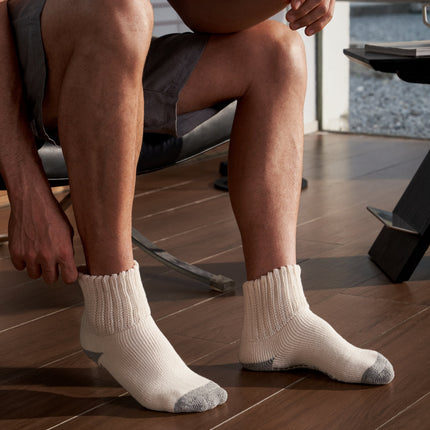 6-Pack Men's Work From Home Crew Socks with Relaxed Cuff and Non-Slip Grip