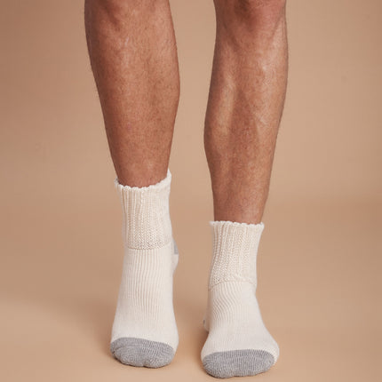 12-Pack Men's Work From Home Crew Socks with Relaxed Cuff and Non-Slip Grip