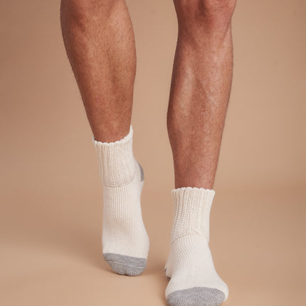3-Pack Men's Work From Home Crew Socks with Relaxed Cuff and Non-Slip Grip