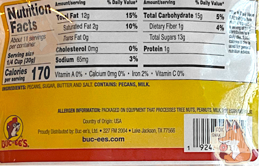 Buc-ee's Butter Toffee Pecans