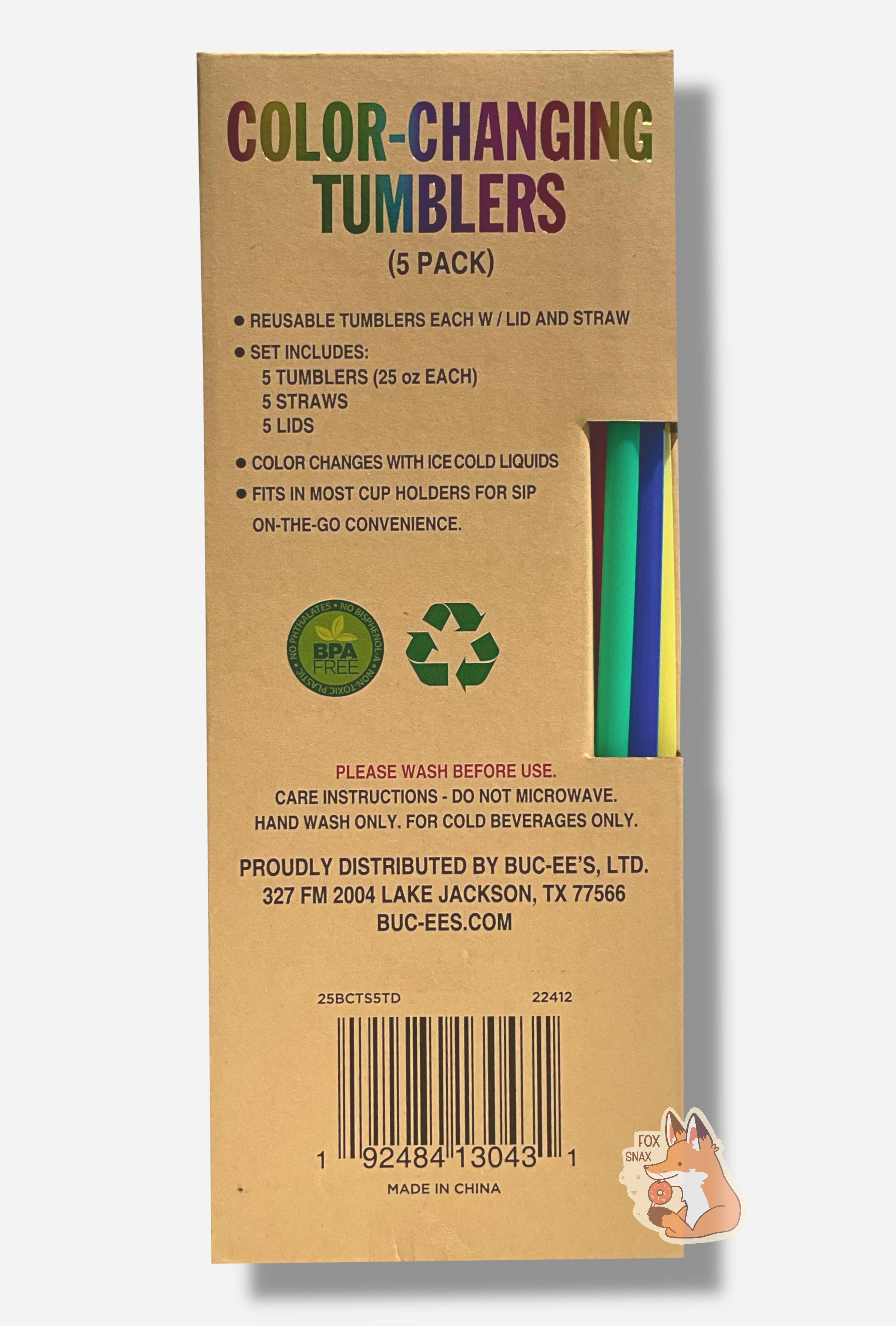 Buc-ee's Tie Dye Color Changing Tumblers