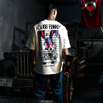 Men's Oversize 'Bugs Bunny' Graphic T-Shirt - Streetwear Looney Tunes Tee