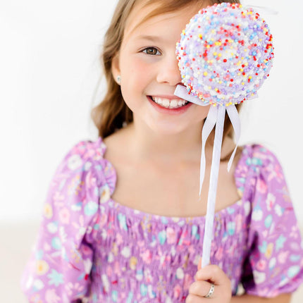 SALE Playful Posy Smocked Ruffle Dress