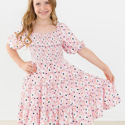 SALE Whimsical Wildflowers Smocked Ruffle Dress