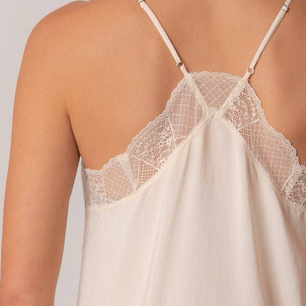 Lovestitch Lace Trim Slip Cami: Vanilla