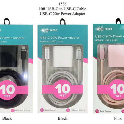 10ft. USBC to USBC Fast Charging Set
