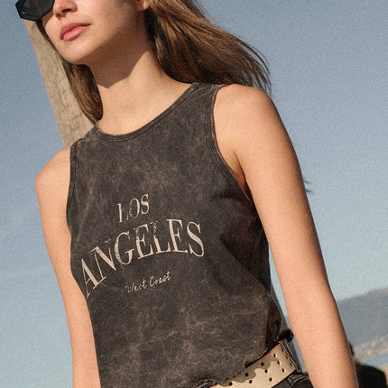 Los Angeles Mineral Washed Graphic Tank Top