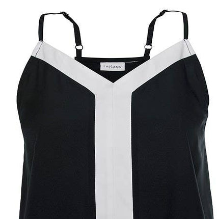 Sleek Contrast V-Neck Cami