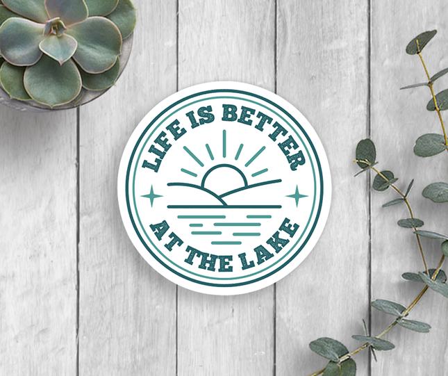 Life is Better at the Lake Vinyl Sticker