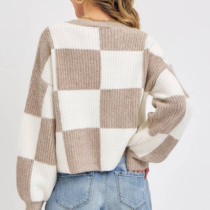 Checker Knit Sweater