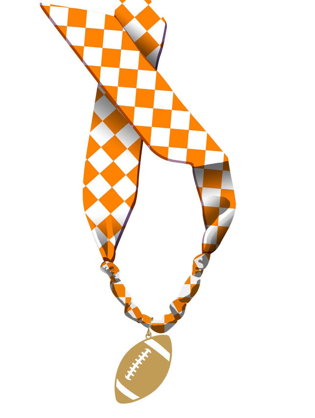 Orange & White Gameday Scarf Necklace