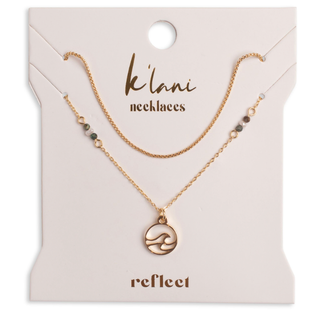 Golden Wave Necklace Set