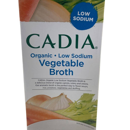 Vegetable Broth, Organic, Low Sodium, Cadia