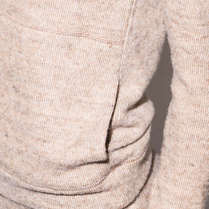 Women's Melange Knit Pullover Hoodie - Camel