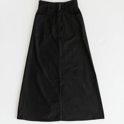 Camellia A-Line Cotton Twill Maxi Skirt - FINAL SALE