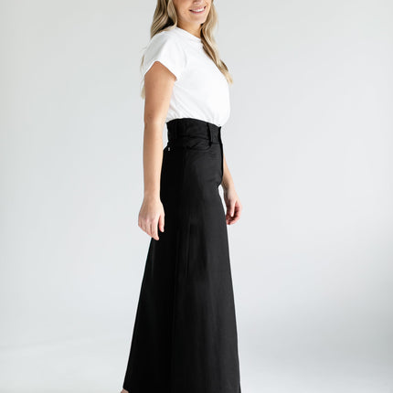 Camellia A-Line Cotton Twill Maxi Skirt - FINAL SALE