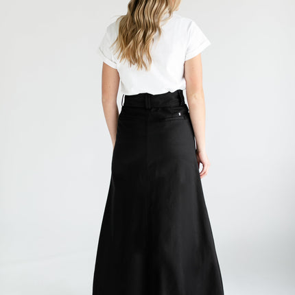 Camellia A-Line Cotton Twill Maxi Skirt - FINAL SALE