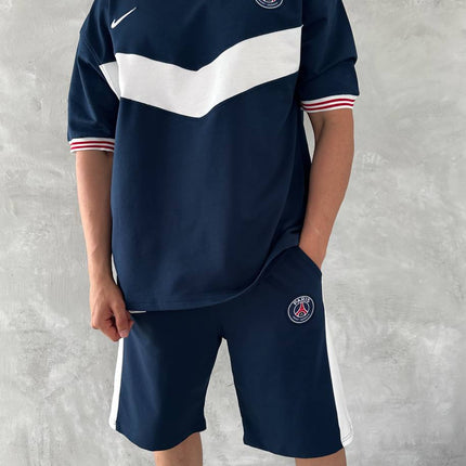 Chevron Victory Men's Polo & Shorts Set – Classic Football Style with Modern Edge