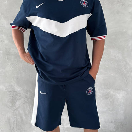 Chevron Victory Men's Polo & Shorts Set – Classic Football Style with Modern Edge