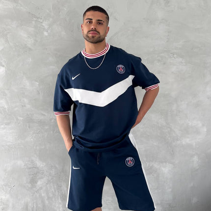 Chevron Victory Men's Polo & Shorts Set – Classic Football Style with Modern Edge