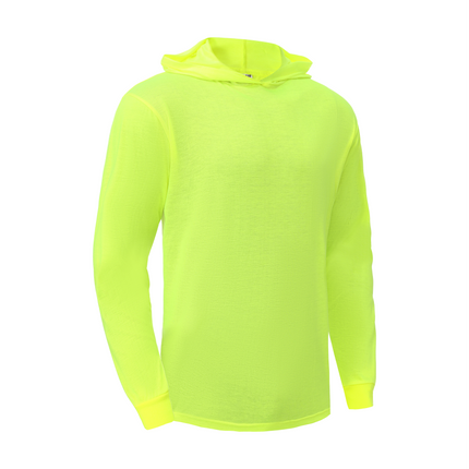 Ideal Club High Visibility Non Reflector Cotton Neon Long Sleeve Safety Hoodie