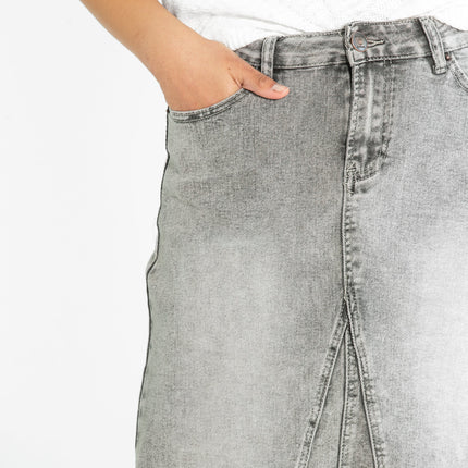 Claire A-line Denim Midi Skirt