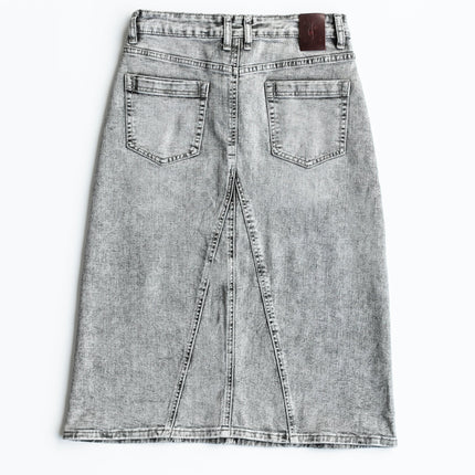 Claire A-line Denim Midi Skirt