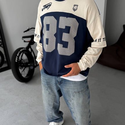 Unisex Two-Tone Collegiate Graphic Sweatshirt