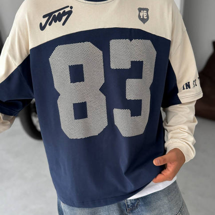 Unisex Two-Tone Collegiate Graphic Sweatshirt