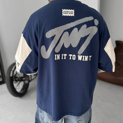 Unisex Two-Tone Collegiate Graphic Sweatshirt