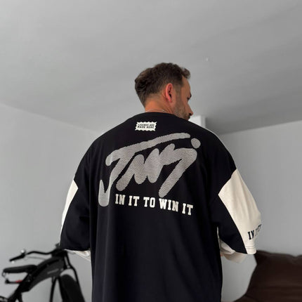 Unisex Two-Tone Collegiate Graphic Sweatshirt
