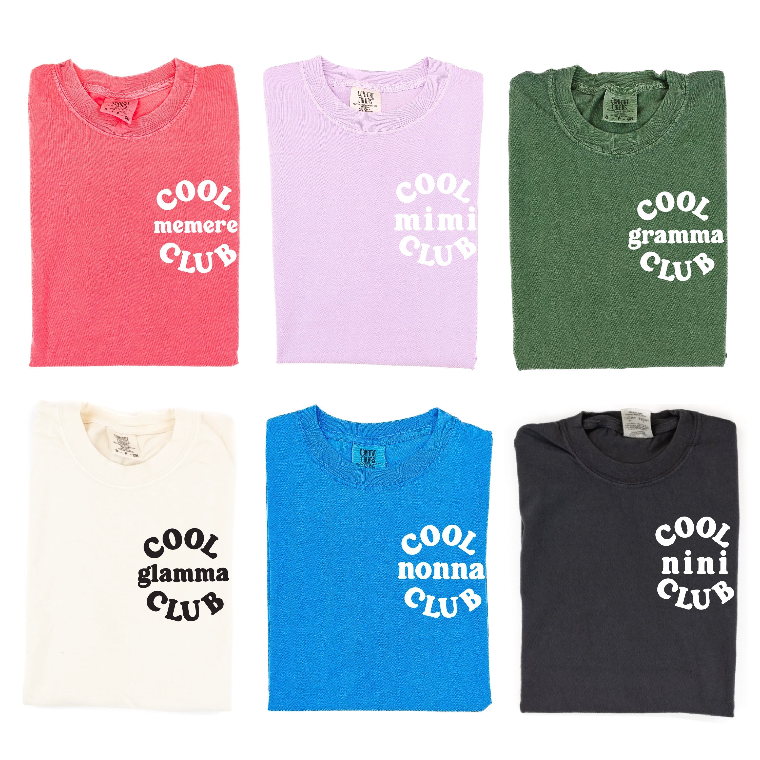 "Cool _____ Club" - Smiley (pf&b) - (Choose Your Name) - Comfort Colors Tee