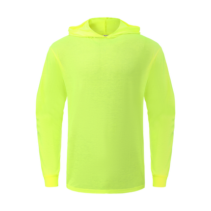 Ideal Club High Visibility Non Reflector Cotton Neon Long Sleeve Safety Hoodie