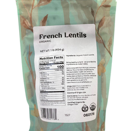 French Lentils, Organic