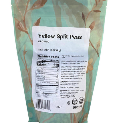 Peas, Yellow, Organic, Split