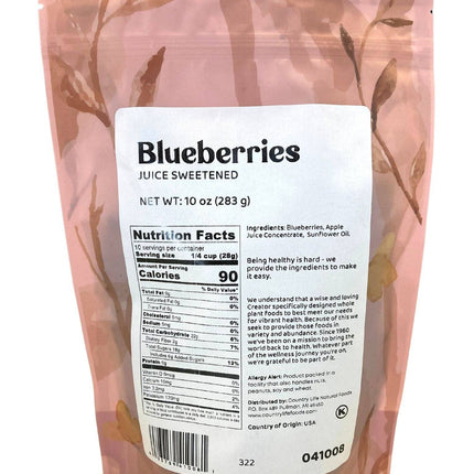 Blueberries, Juice Sweetened