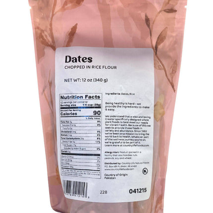 Dates, Chopped, Rice Flour